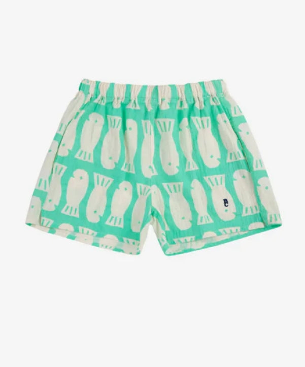 Lucky Fish all over woven shorts