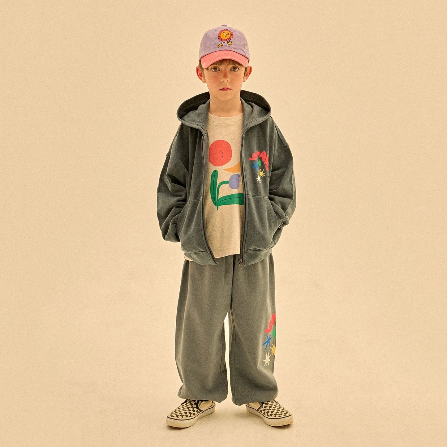 Star Pig Hoodie Zip-Up_Charcoal