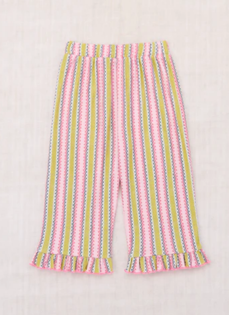 Ruffle Pedal Pusher Aura Vaquero Stripe