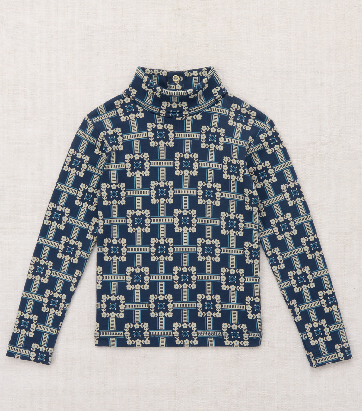 Turtleneck Moonlight Railroad Floral