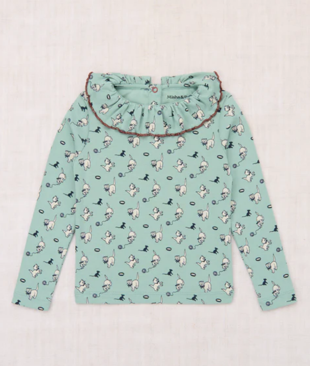 Paloma Top Sage Cat & Mouse