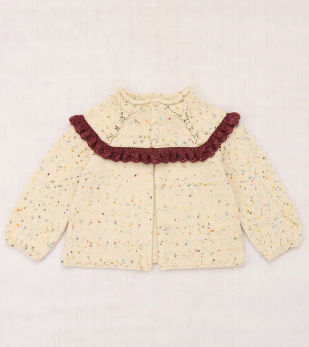 Ruffle Cardigan Snowglobe Confetti