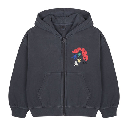 Star Pig Hoodie Zip-Up_Charcoal