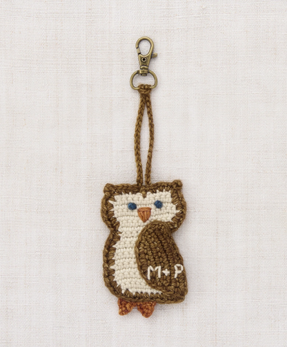 Owl Bag Charm Nutmeg