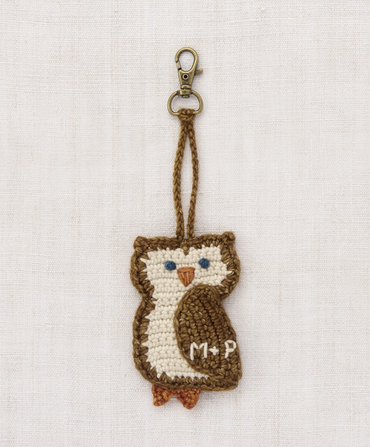 Owl Bag Charm Nutmeg