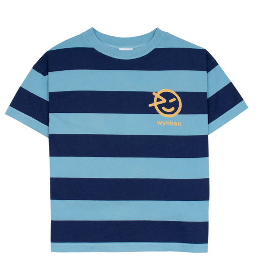 Wide Stripe Tee - TurquoiseNavy