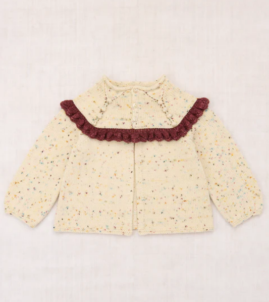Ruffle Cardigan Snowglobe Confetti
